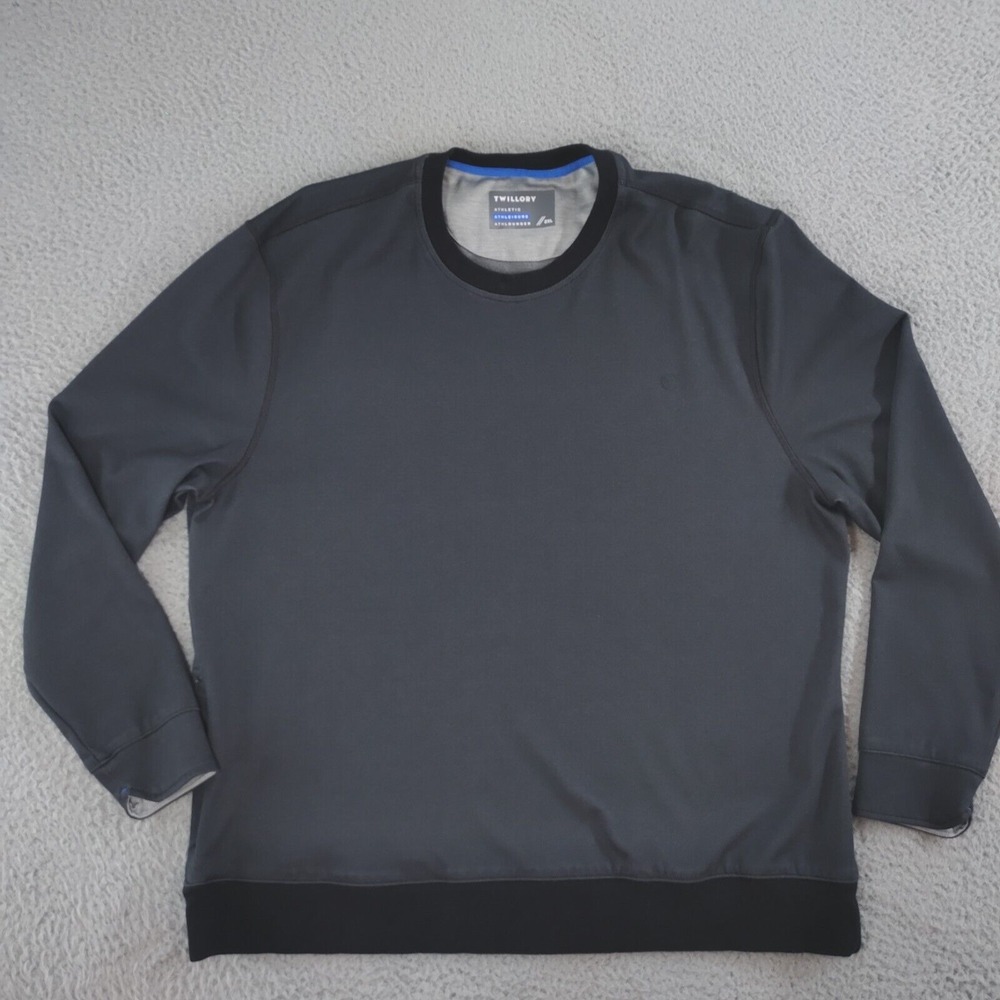 Twillory Crew Neck Sweatshirt Mens 2XL Gray Athlounger Athleisure Pullover